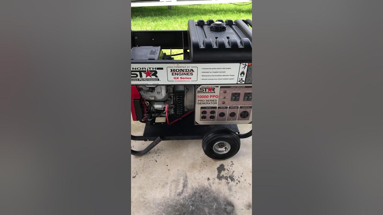Honda generator by NorthStar 10,000 watts or PPG YouTube