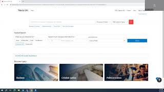 Nexis Uni: Company Search