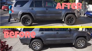 We put trail wheels on a 4th gen 4runner! also plasti-dipped them to
make sleek.