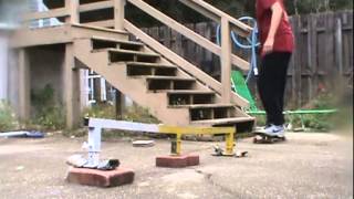 Flat Bar Fun - Kickflip front board to fakie + bonus clip