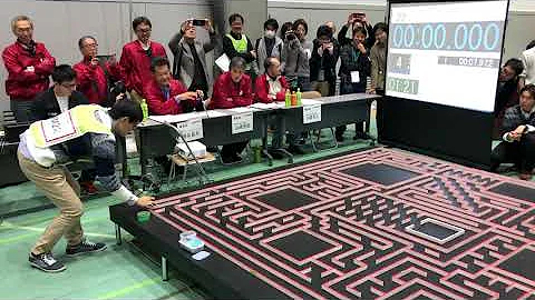 2019 Japan half-size micromouse 1st prize - Fantom 2nd fastest run, by Yuki Matsui