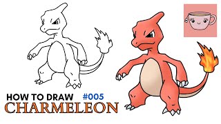 How To Draw Charmeleon | Pokemon #005 | Easy Step By Step Drawing Tutorial screenshot 4