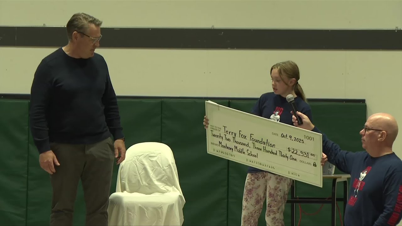 Monterey Middle School students top Terry Fox Run fundraisers