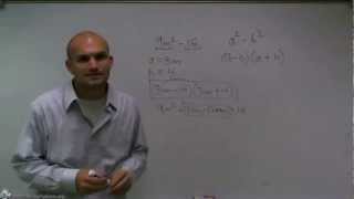 Algebra - Factoring Special cases - Medium