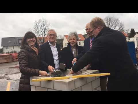 Grundsteinlegung der Willy Brandt Gesamtschule Im Weidenbruch in Köln-Höhenhaus