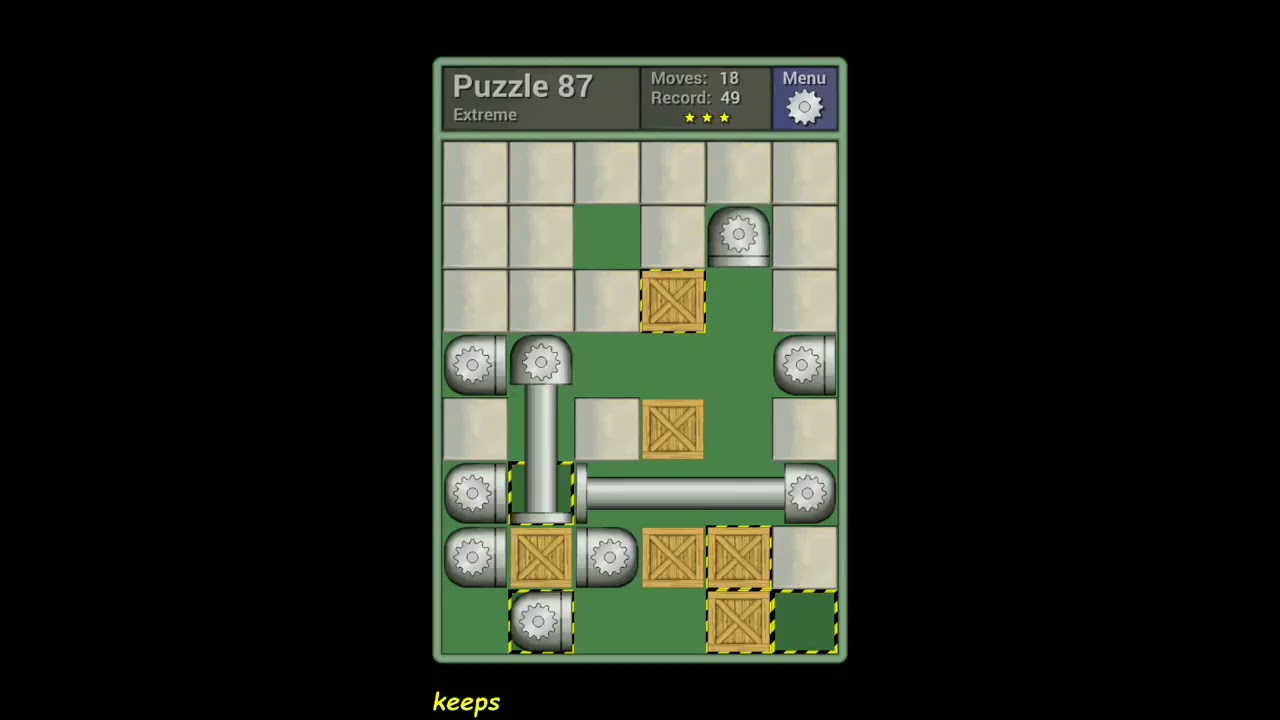 Pushing Machine (Extreme) Level Puzzle 87 - Perfect Solution