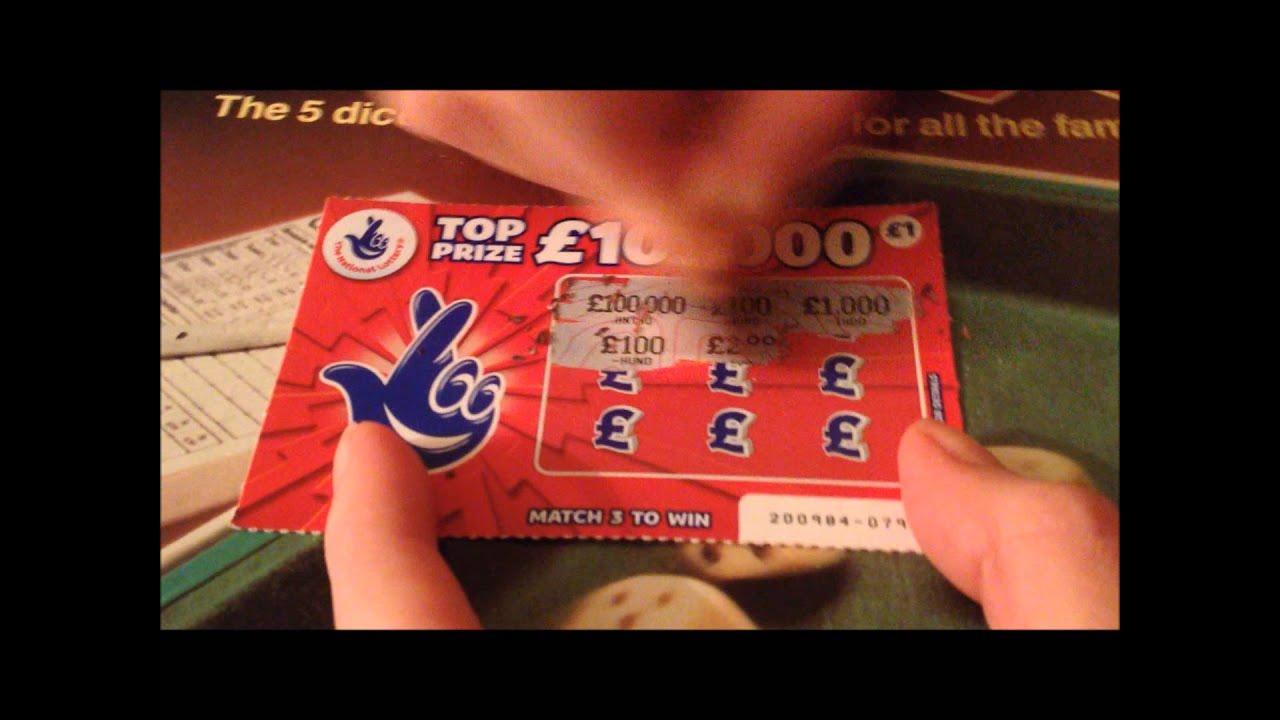 £100,000 Red UK National lottery scratch card YouTube