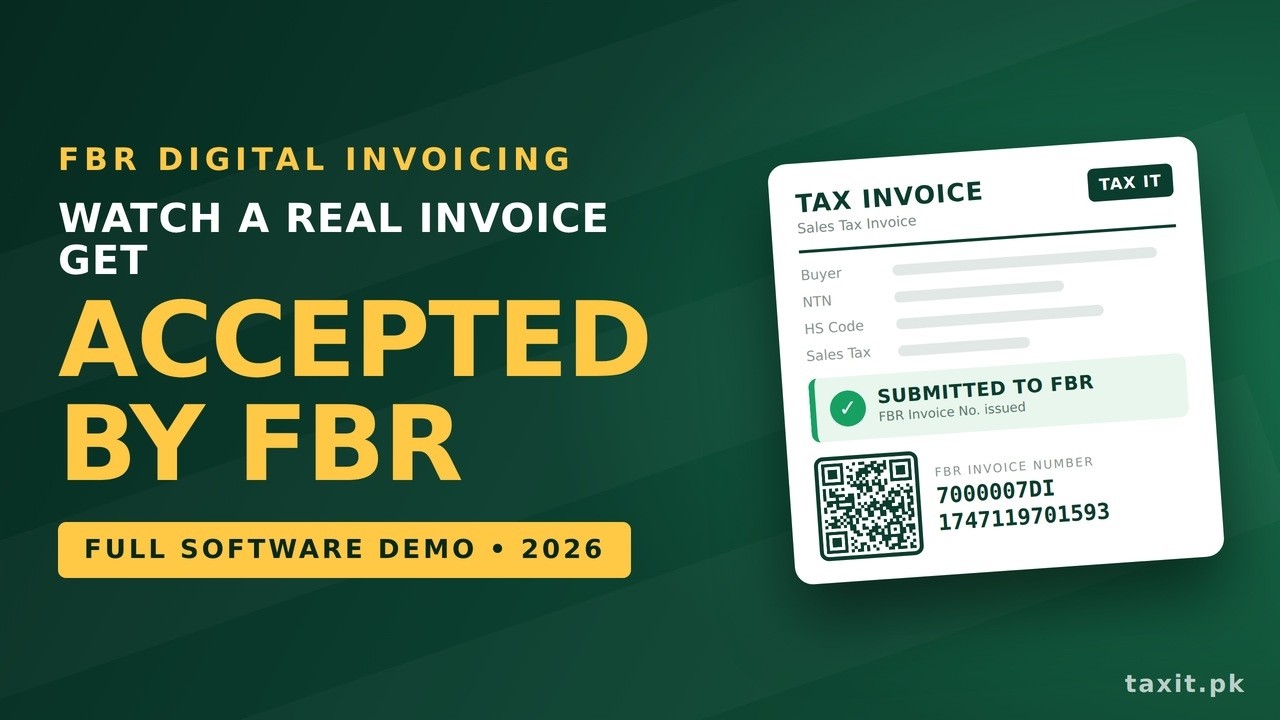FBR Digital Invoicing 2026: Full Software Detailed Demo (Live FBR Submission)
