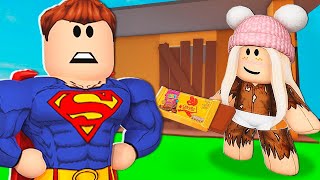 A MENINA ÓRFÃ FOI ADOTADA PELO SUPER HOMEM no BROOKHAVEN: Historinhas de Roblox