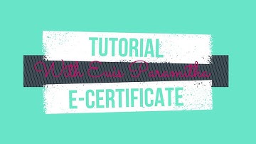 TUTORIAL E CERTIFICATE WITH QR CODE