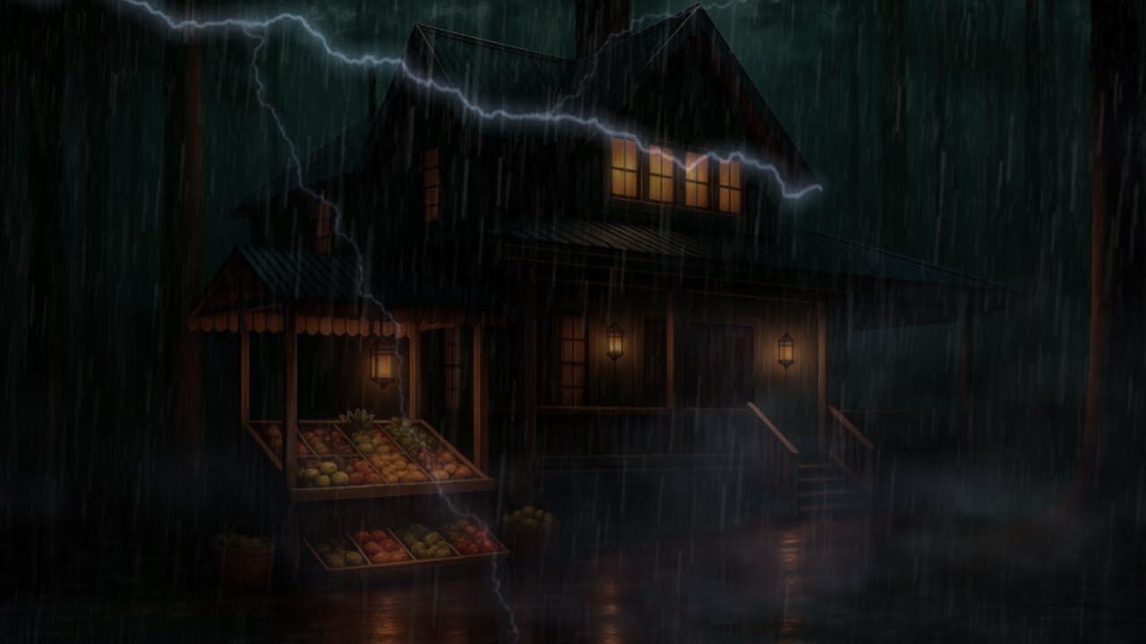 Cozy Cabin Rainy Night on Tin Roof – Relaxing Rain & Thunder Sounds for ...