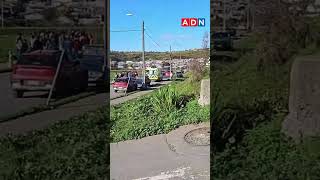 Emergencia en el Biobío: bus escolar con menores cae por una cuesta en Coronel