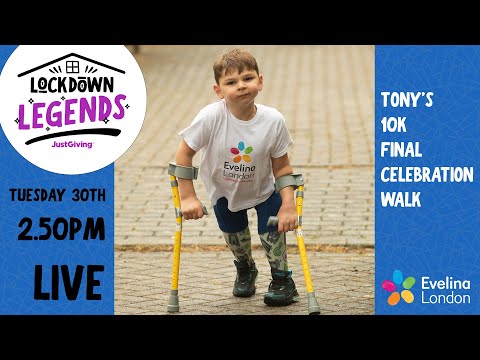 Video Tony Hudgell's 10k walk Live : Just Giving Lockdown Legends