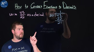 How to Convert Fractions to Decimals | 43/22 | Part 3 of 4 | Minute Math