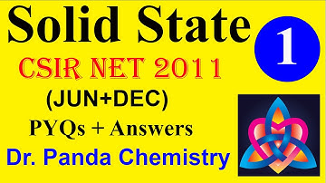 CSIR NET Solid State Chemistry| (Jun & Dec 2011) Solutions | Chemical Science Solved Papers