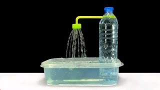 DIY-tabletop water fountain esy at home from  plastic bottle