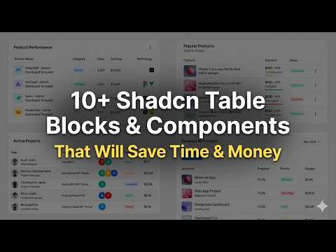 10+ Shadcn Tables Blocks & Components for Building Better UI