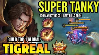 TIGREAL BEST BUILD 2024 | BUILD TOP 1 GLOBAL TIGREAL GAMEPLAY | MOBILE LEGENDS✓