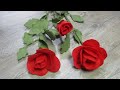 Diy how to make felt roses tutorial come realizzare rose con gambo in feltro Pasqua Easter idea