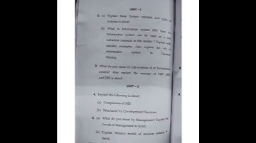 MDU BCA 5 th semester management information system 2021