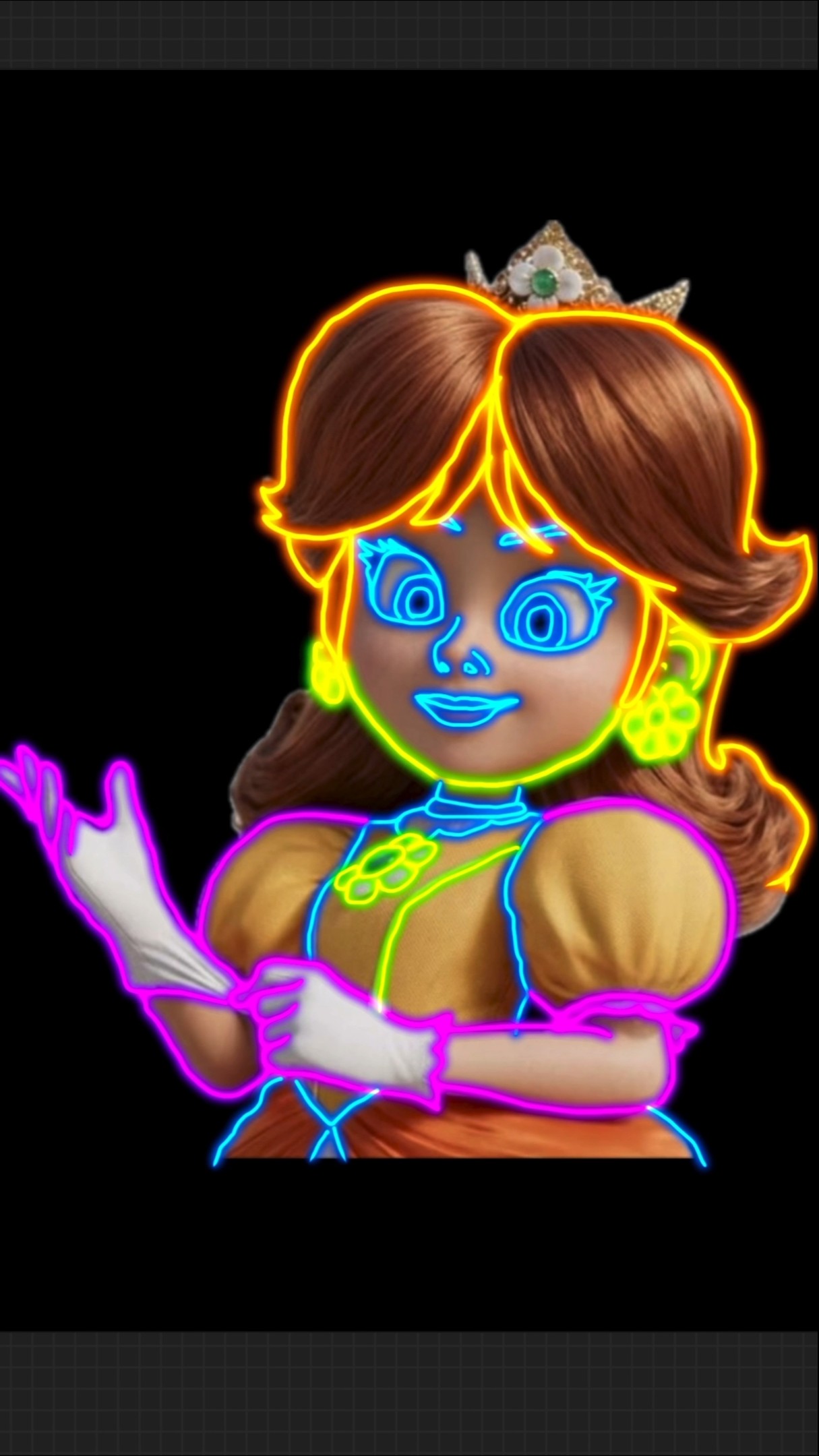 スプリングセール　箱入新品◆(A) MAGIS CYBORG DAISY Drawing Princess Daisy | Super Mario Galaxy Movie Art #shorts