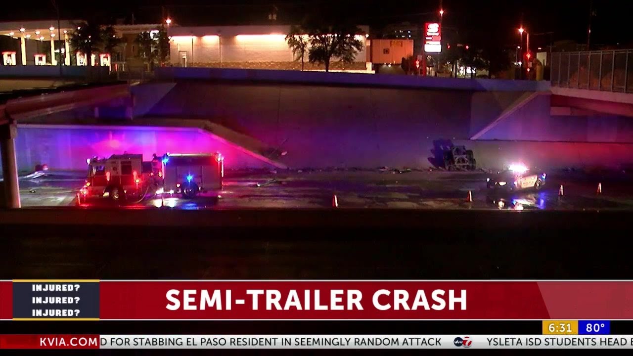 All lanes open after crash involving a semi-trailer on I10 - YouTube