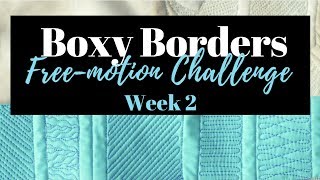 Herringbone Border Design: Week 2 Free-motion Challenge Quilting Along with Angela Walters