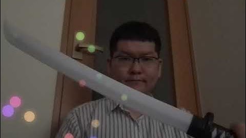 光る剣を映像エフェクト付で【UIFlow と p5.js の連携】