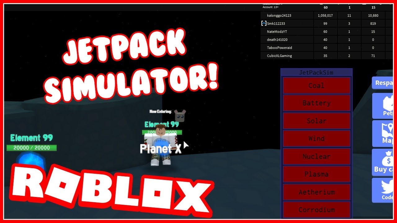 Roblox New Hack Script Jetpack Simulator Gui Unlimited Fuel Infinite Coal More - 