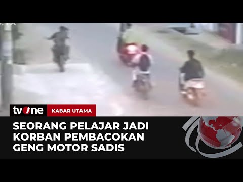 CCTV Detik-detik Geng Motor Bacok Pelajar di Medan | Kabar Utama tvOne