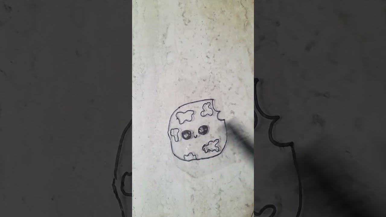 cute cookie  🍪 drawing on transparent sheet 😍