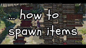 spawning any items in Baldur