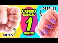 Convierte tus UÑAS FEAS a HERMOSAS en SEGUNDOS!  *AMÉ el RESULTADO*💅😱 - Así o más Fácil