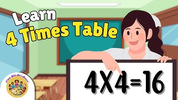 4x4 vermenigvuldigingstabel | Eenvoudige wiskunde voor kinderen | Educatieve video voor kinderen ...