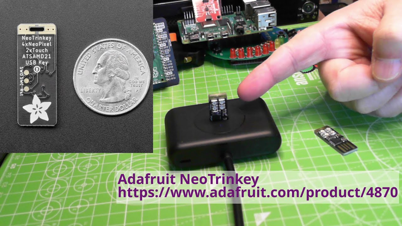 Adafruit Neo Trinkey - SAMD21 USB Key with 4 NeoPixels : ID 4870