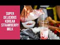 3ingredient korean strawberry milk  easy  delicious strawberry latte