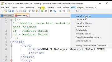KD 4 3 Membuat Tabel dan Span Tabel HTML di Web