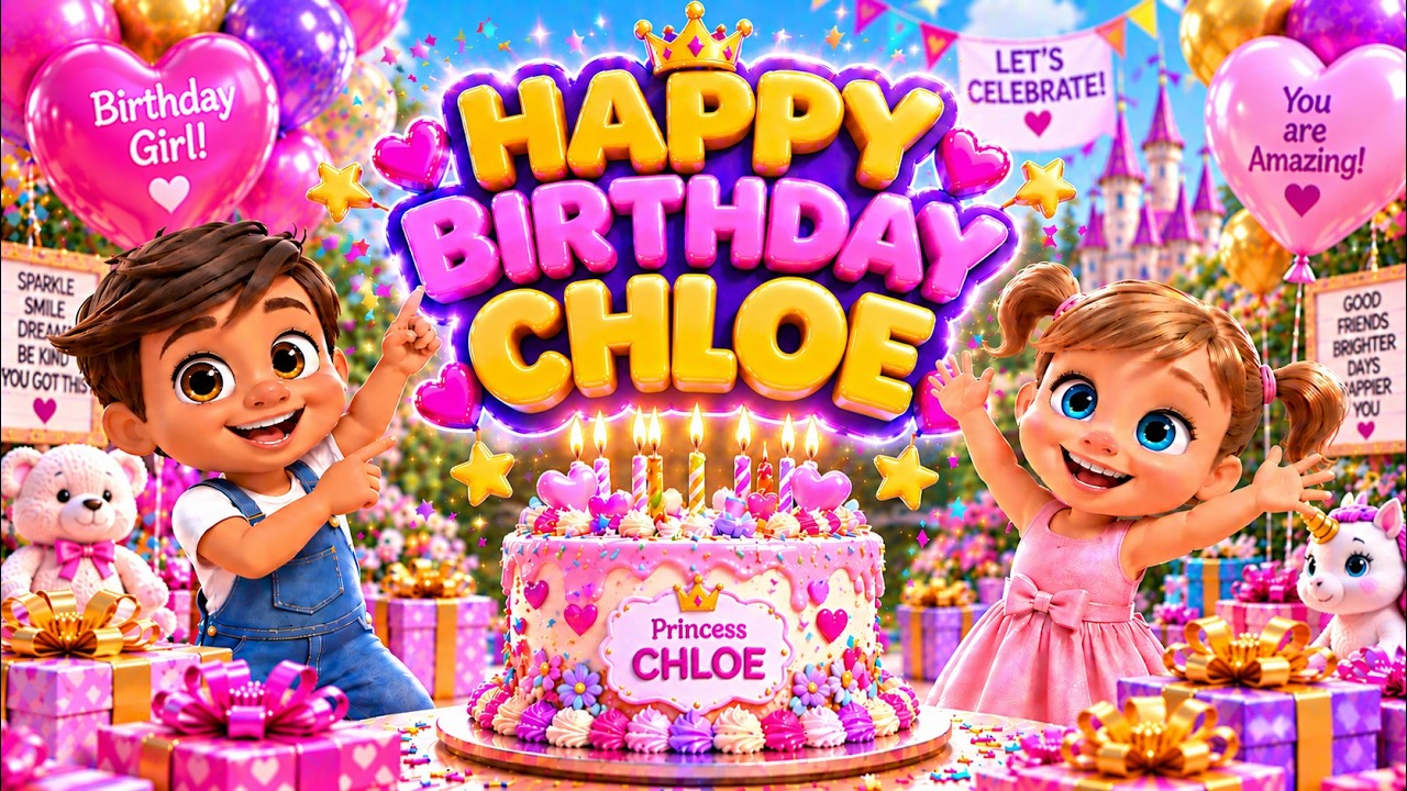 Mira Happy Birthday Chloe! 🎂 3D Animated Kids Song & Dance Party en YouTube Mira Happy Birthday Chloe! 🎂 3D Animated Kids Song & Dance Party en YouTube