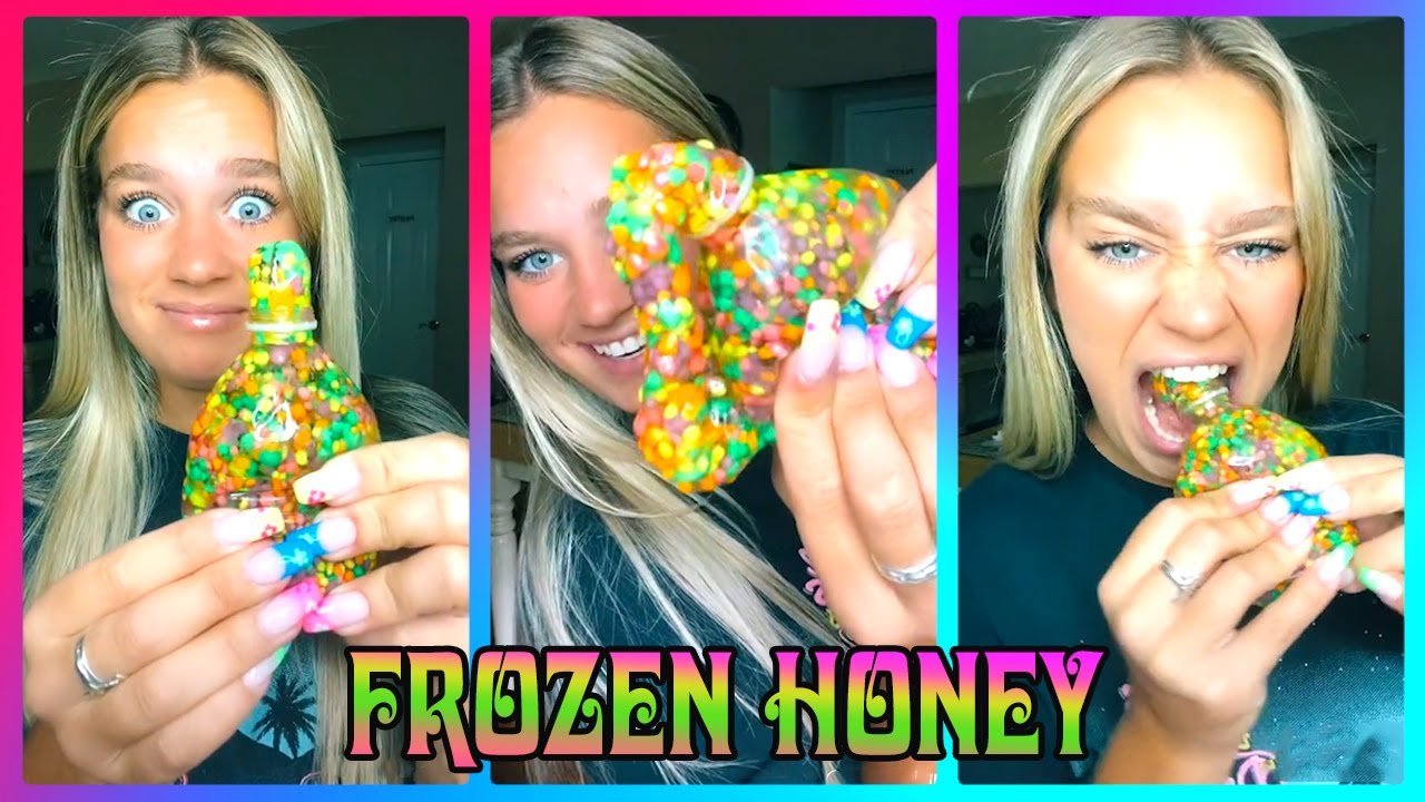 🌈🍀 Satisfying Frozen Honey 🍯💛💚💝 Frozen Honey Jelly Recipe Tiktok