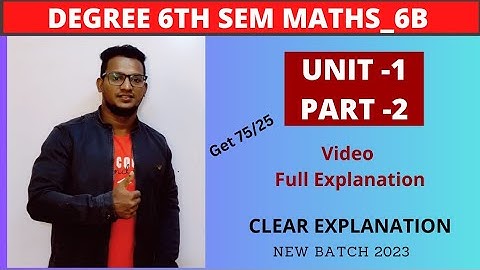 6TH SEM MATHS 6B UNIT 1 PART 2 l #shorttricks4u #6thsemester #maths #uma #latestvidoes
