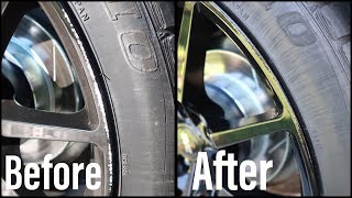 How to Repair Curb Rash on Wheels Black Rim