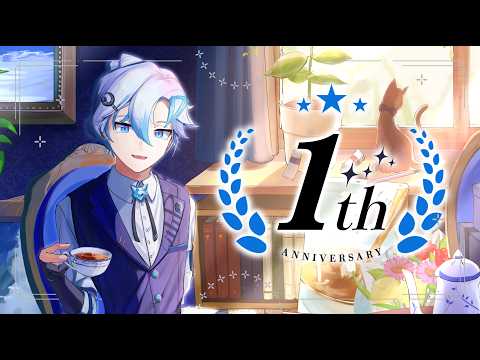 【一周年】🎉祝え🥳活動１年の個人Vtuber誕生を‼️【青天目ユウ/個人Vtuber】の配信サムネイル