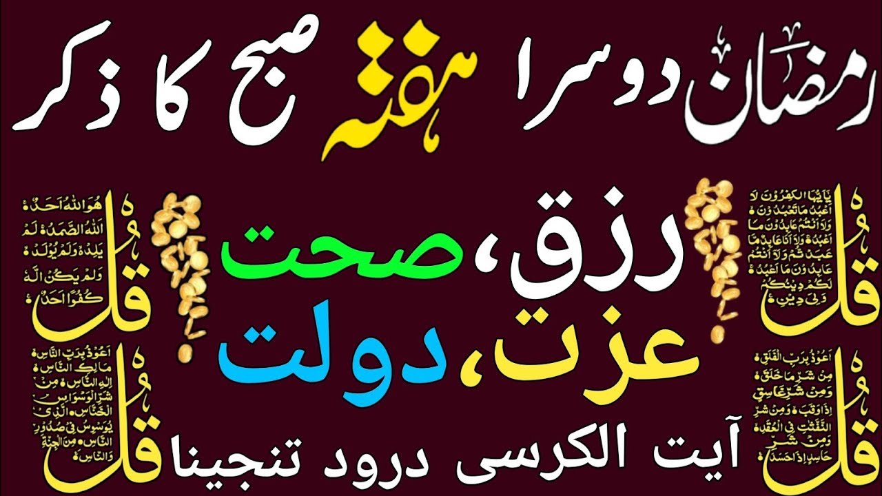 💰💚Morning Wazifa of Barkat RISK | 4 Qul | Ayatul Kursi | Surah Baqarah | Darood Tanjeena | 