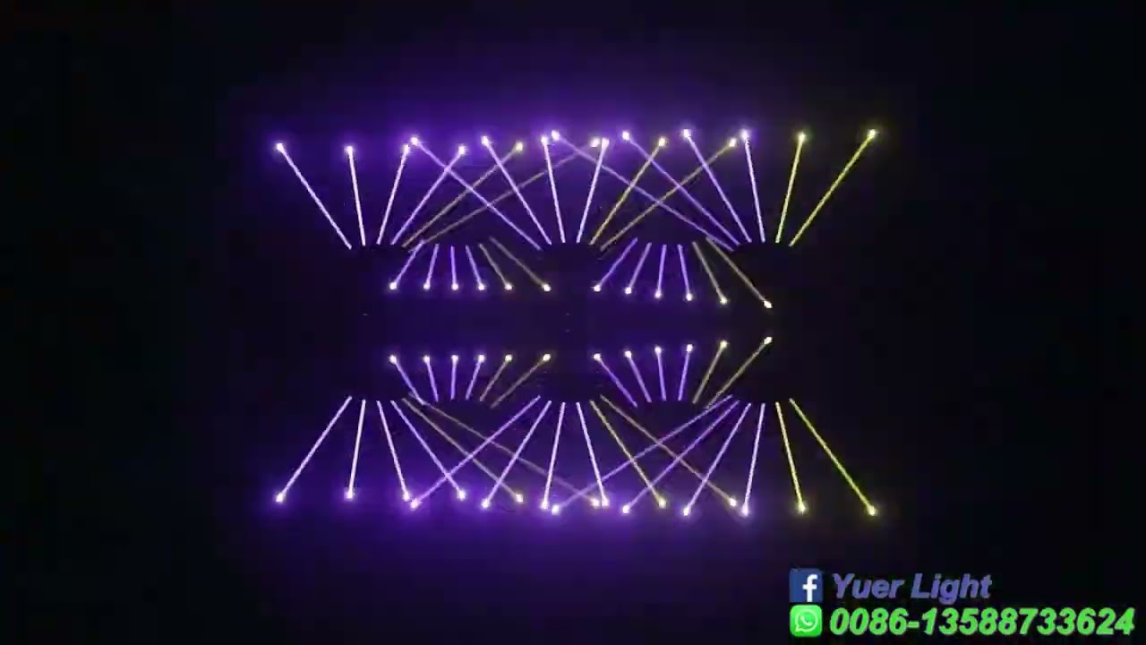 YUER XYZ Axis Rotating 3W RGB Laser Moving Party Stage Lighting For Dj