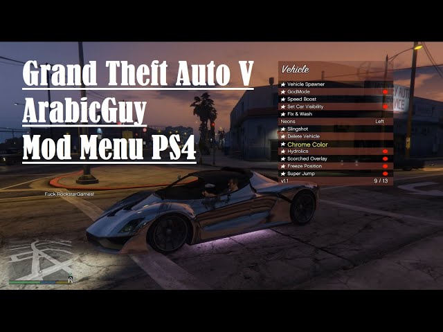 Grand Theft Auto V (GTA V) ArabicGuy Mod Menu for PS4 2020 Demo