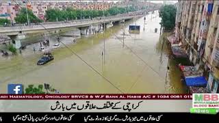 karachi diffrent areas start rain