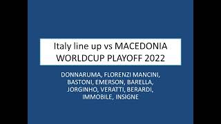 Italy line up vs MACEDONIA by kwaku asante dako 347 views 2 years ago 19 seconds