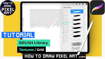 How to draw Grid - Procreate brush Tutorial - Pixel Art