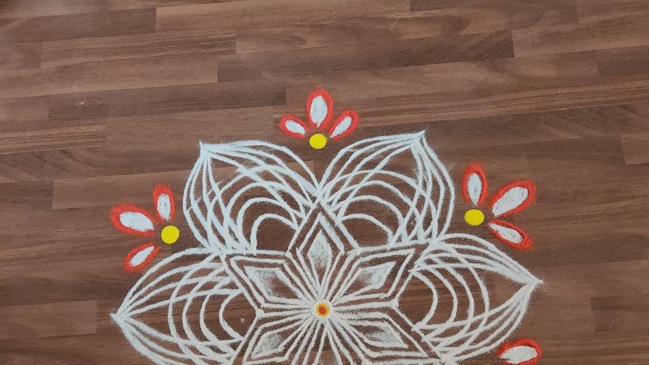 Rangoli 🌹 Rangoli art🌹 line rangoli 🌹 drawing 🌹 3*2dots🌹🩵 PRATHIMA'S ...