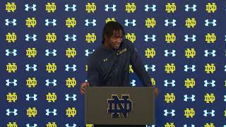 Benjamin Morrison Postgame vs Clemson Notre Dame Football